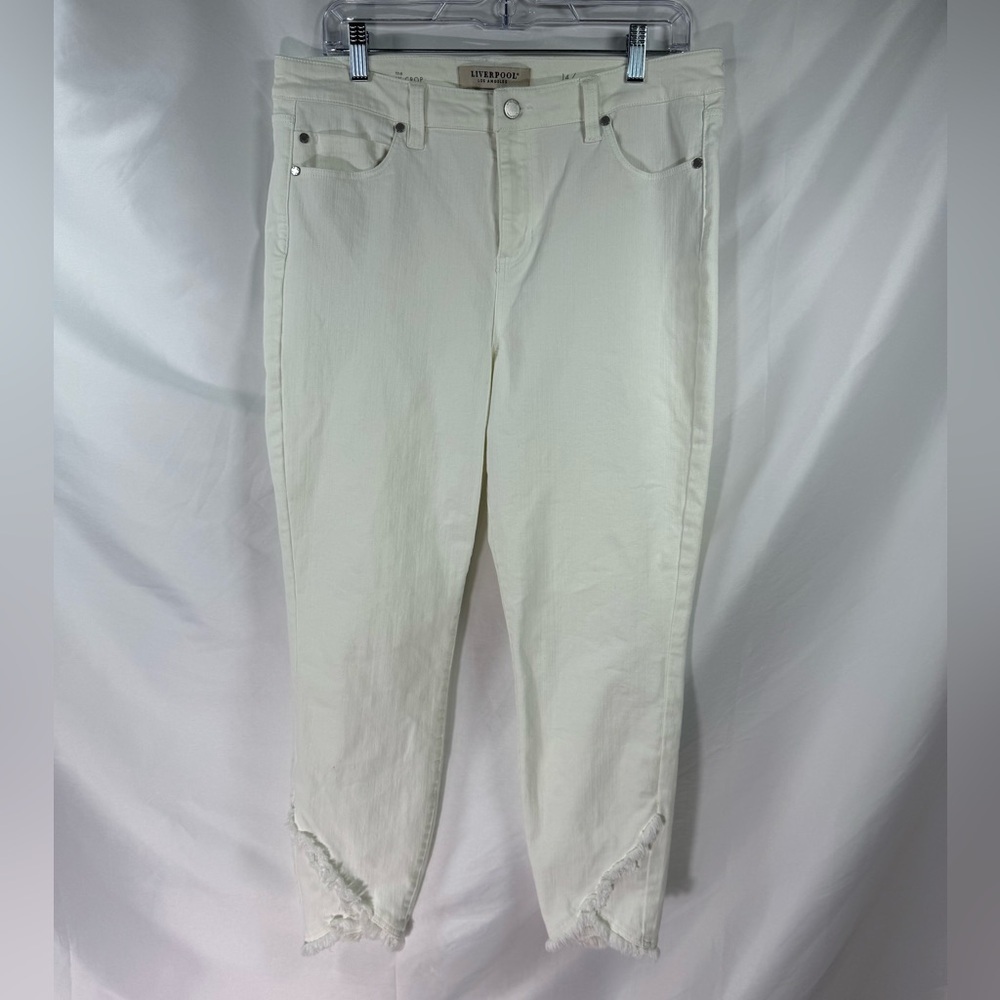 Liverpool The Skinny Crop Off White Jeans 14